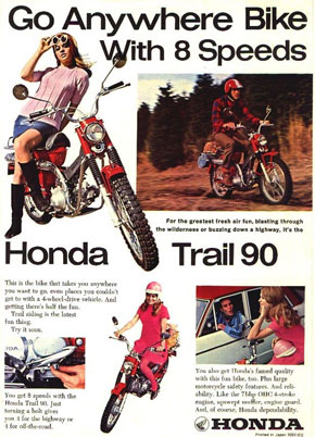 Honda Trail CT90 Ad - Go anywhere with 8 Speeds