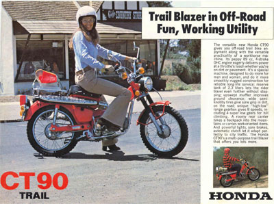 Honda Trail CT90 Ad - Trail blazer in off-road fun, working utility.