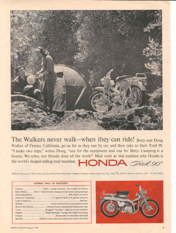 Honda Trail CT90 Ad - The Walkers never walk when they can ride!